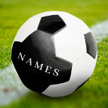 Bola De Futebol Simples Preto Personalizado Adicione Seu Nome Eleg<br><div class="desc">Simples Design Preto Personalizado Adicione Seu Nome Elegante para Qualquer Pessoa.</div>