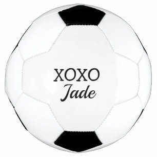 Bola De Futebol Simples xoxo de amor adicione seu texto nome arrem