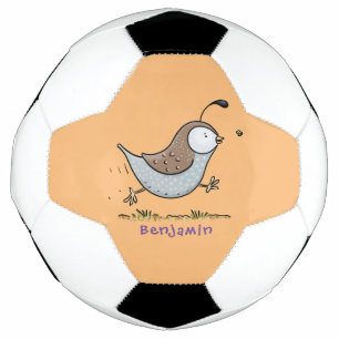 Bola De Futebol Simulação de desenho animado da codorniz californi