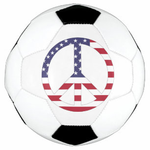 BOLA DE FUTEBOL SINAL DE PAZ DE BANDEIRA AMERICANO