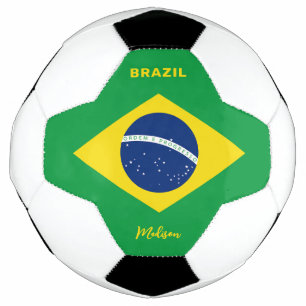Bola De Futebol Sinalizador Brasil de Nome Personalizado