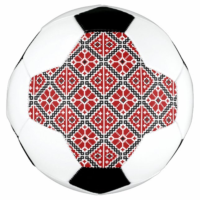 Bola De Futebol Slavic Ethnic Embroidery, Balkan Traditional (Frente)