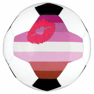 Bola De Futebol SlipperyJoe lipstick lésbica orgulho bandeira femi