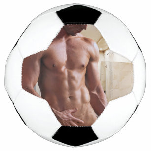 Bola De Futebol SlipperyJoe muscular sem camisa homem 6 maço ajust