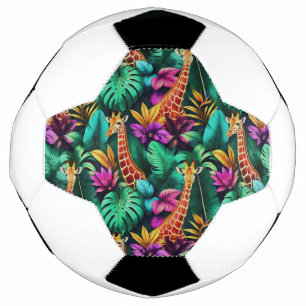 Bola De Futebol Sonho de Girafa na Selva Padrão de Superfície Cont