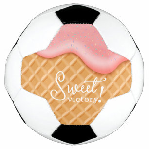 Bola De Futebol Sorvete Rosa Doce Vitória Fofa