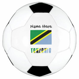 Bola De Futebol Tanzânia Bandeira Personalização Negra da Tanzânia