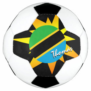 Bola De Futebol Tanzânia Futebol e Bandeira da Tanzânia / BANG