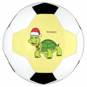 Bola De Futebol Tartaruga feliz bonita vestindo chapéu de Papai N