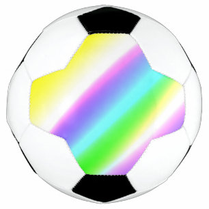 Bola De Futebol Texto azul verde do arco-íris abstrato