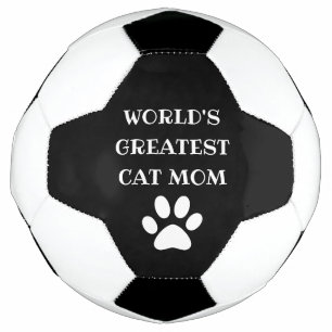 Bola De Futebol Texto personalizado da maior Cat Mãe do Mundo Pers