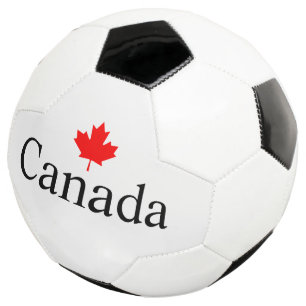 Bola De Futebol Texto personalizado do Canadá com minimalista de f