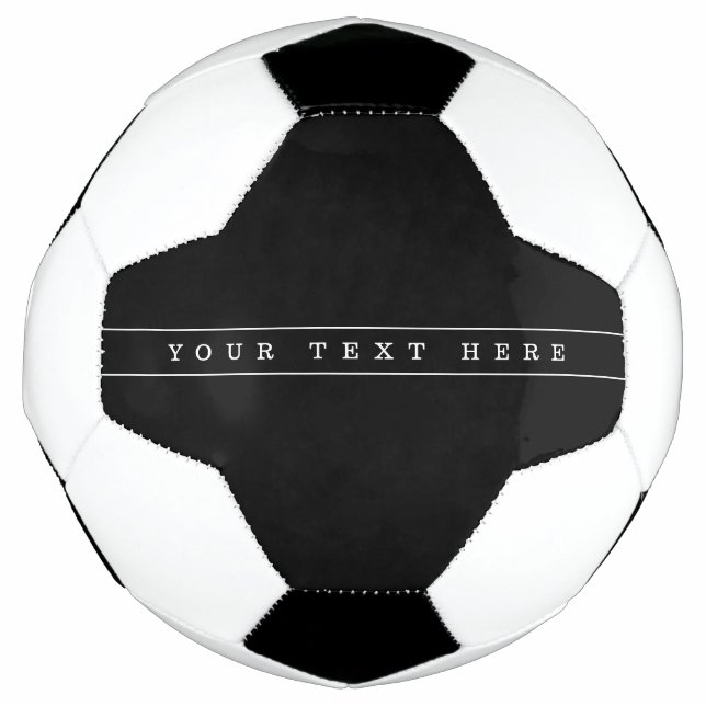 Bola De Futebol Texto Simples Elegante & Listras Finas (Frente)