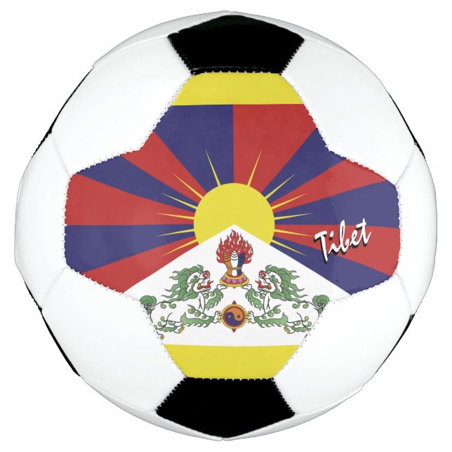 Bola De Futebol Tibete: futebol e bandeira tibetana/esporte (Frente)