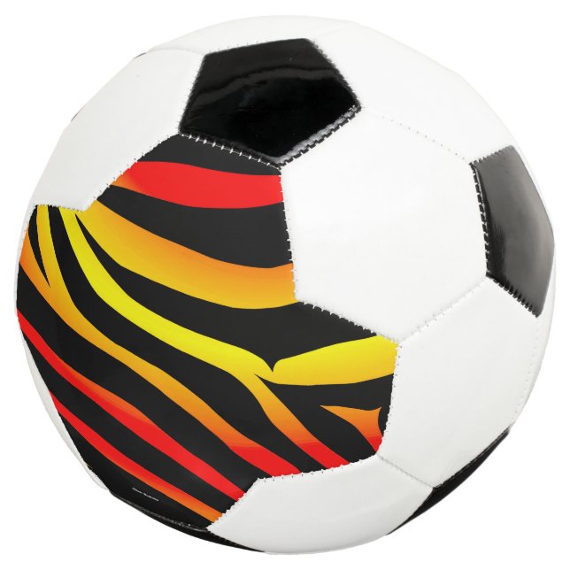 Bola De Futebol Tiger Stripes Animal Impressão Padrão Escova De Fu (Três quartos)