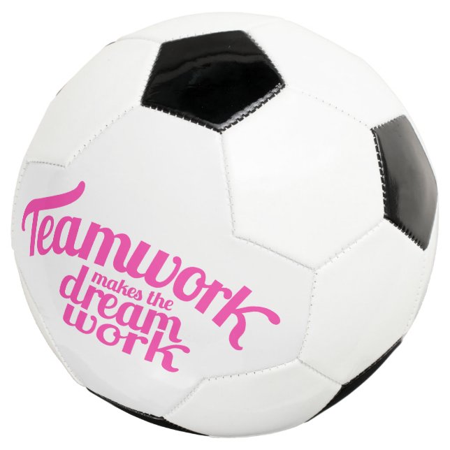 Bola De Futebol Trabalho em equipe faz o sonho trabalhar texto grá (Três quartos)