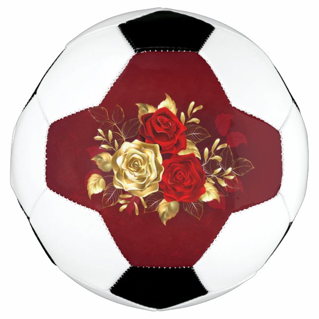 Bola De Futebol Três Rosas de joalharia (Frente)