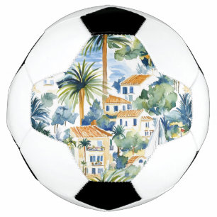 Bola De Futebol Tropical Blue Mediterrânica
