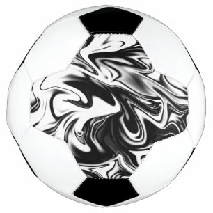 Bola De Futebol "Turbilhão Cósmico: A Elegância do Mármore Negro e
