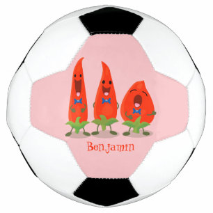 Bola De Futebol Um desenho animado de pimentões cantando pimentões
