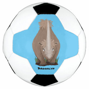 Bola De Futebol Um desenho animado de Rinoceronte elasmotherium