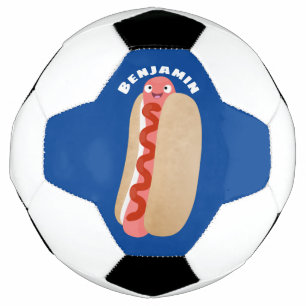 Bola De Futebol Um desenho animado e engraçado de Weiner