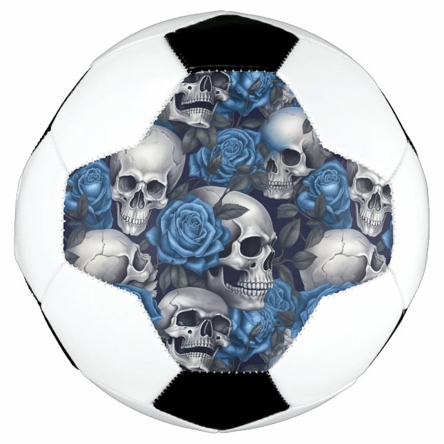 Bola De Futebol Um design da série A Skull and Roses 12 (Frente)