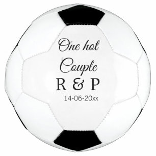 Bola De Futebol Um texto de data da letra inicial do nome do casal