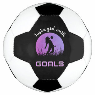 Bola De Futebol Uma garota com gols de belo futebol