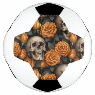 Bola De Futebol Uma Série de Caveira e Rosas Design 11