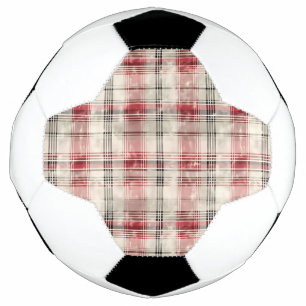 Bola De Futebol Uma Série de Design Floral de Tartan Natal #15