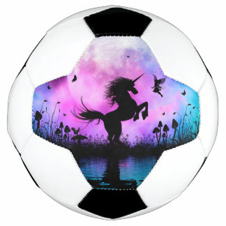 Bola De Futebol Unicórnio com pequena fada