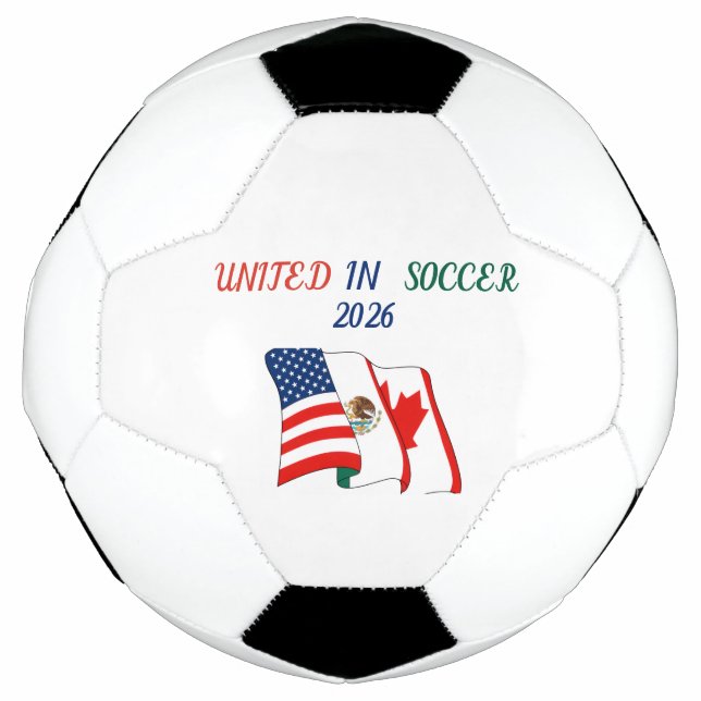 Bola de Futebol Unity 2026 - EUA México Canadá (Frente)