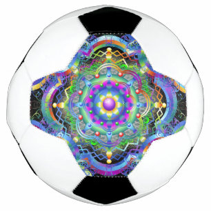 Bola De Futebol Universo Mandala Cores Psicodélicas