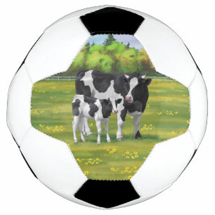 Bola De Futebol Vaca Holstein e Vitelo