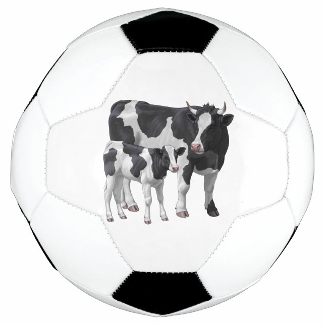 Bola De Futebol Vaca Holstein e Vitelo (Frente)
