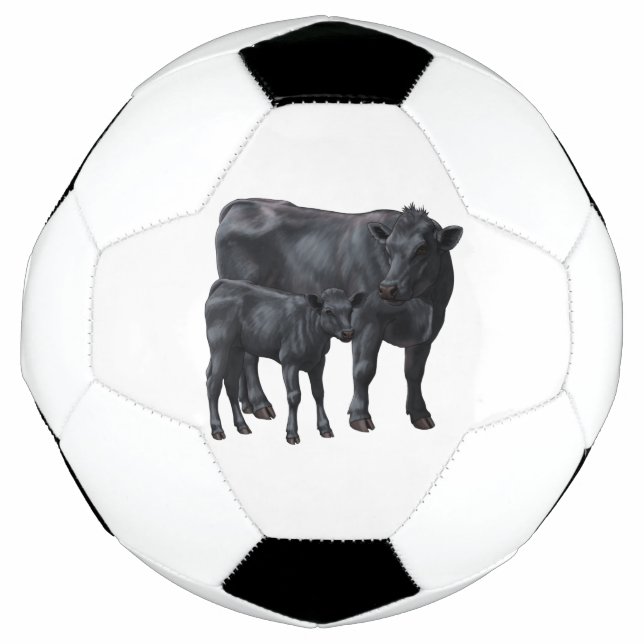 Bola De Futebol Vaca Negra e Fecho (Frente)