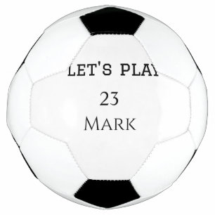 Bola De Futebol Vamos jogar adicionar nome monograma letra esporte