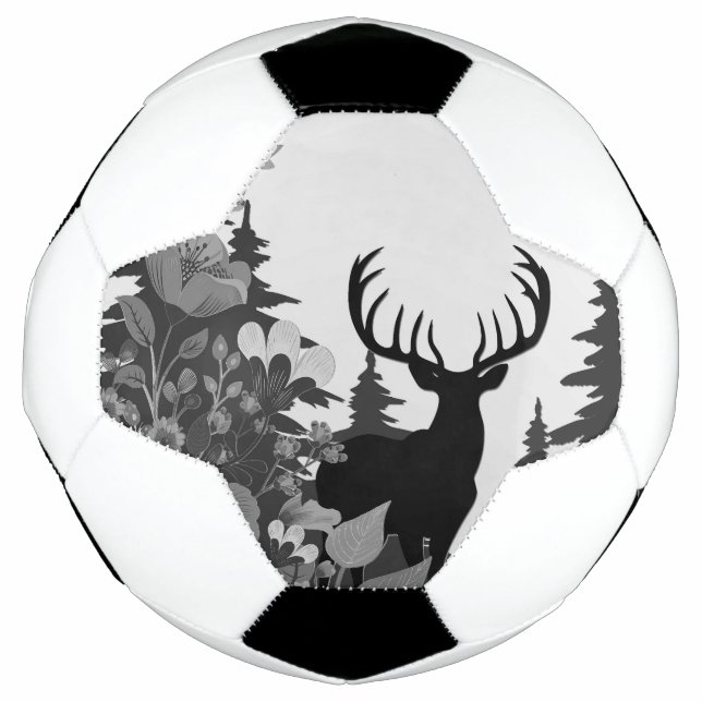 Bola De Futebol Veado com Galhada Grande Fora da Floresta (Frente)
