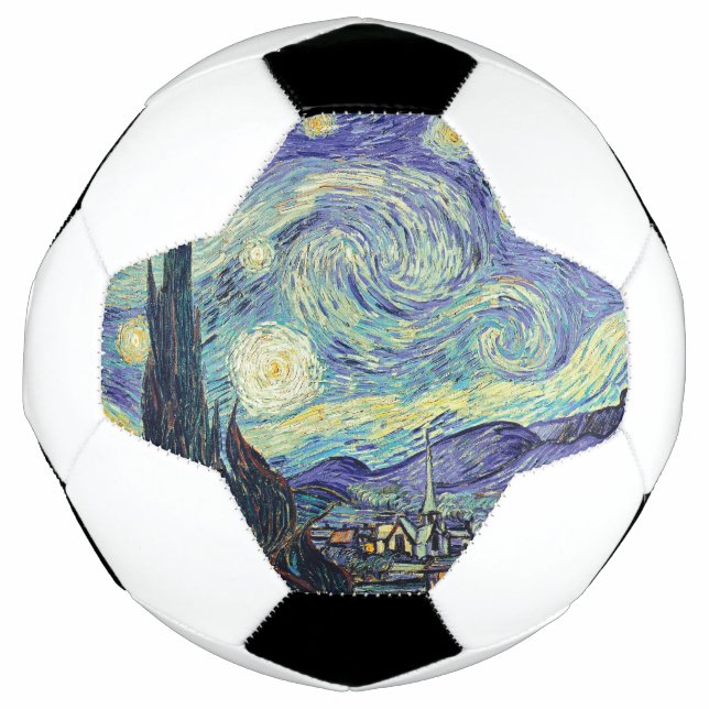Bola De Futebol Vincent Van Gogh Na Noite Estrelada (Frente)