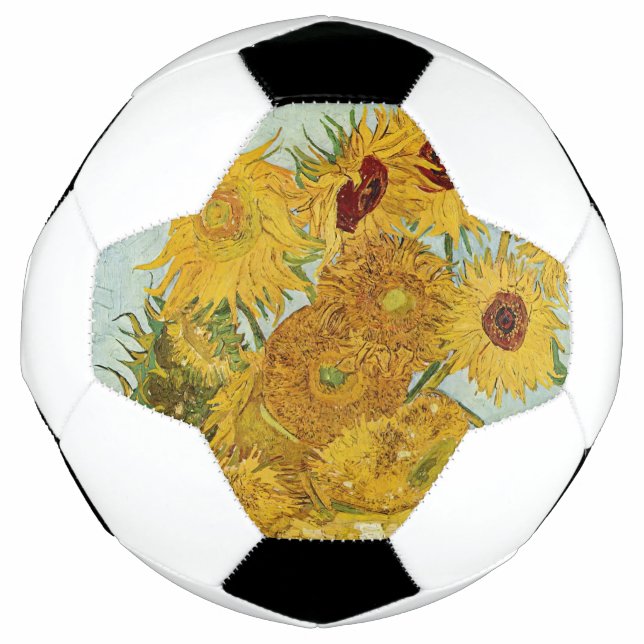 Bola De Futebol Vincent Van Gogh - Vase com Doze Girassóis (Frente)
