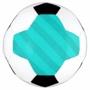 Bola De Futebol Vintage Candy Stripe Teal Peacock Aqua