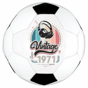 Bola De Futebol Vintage desde fones de ouvido de 1971