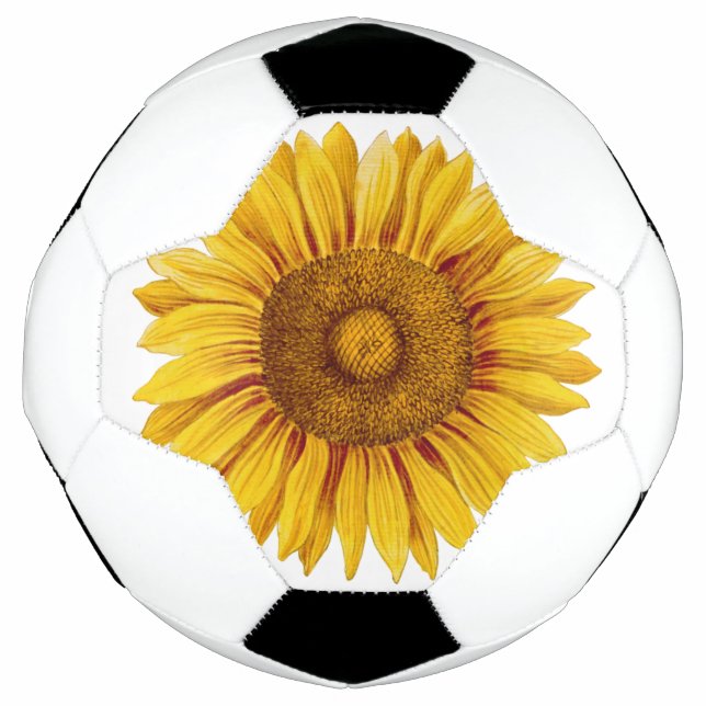 Bola De Futebol Vintage Sunflower Happy Flower (Frente)