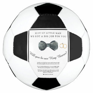Bola De Futebol Você será a minha proposta do Ring Bearer?