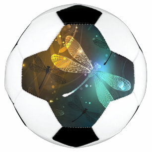 Bola De Futebol Voo luminoso verde de libélula