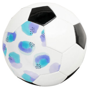 Bola De Futebol Watercolor Brushstrokes Soccer Ball