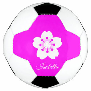 Bola De Futebol White Floral