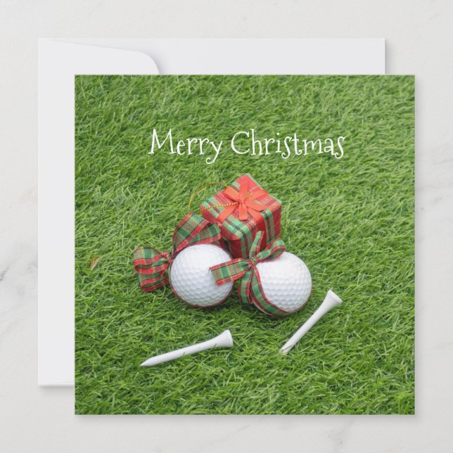 Bola de golfe com chá e presente para o Natal de g (Frente)
