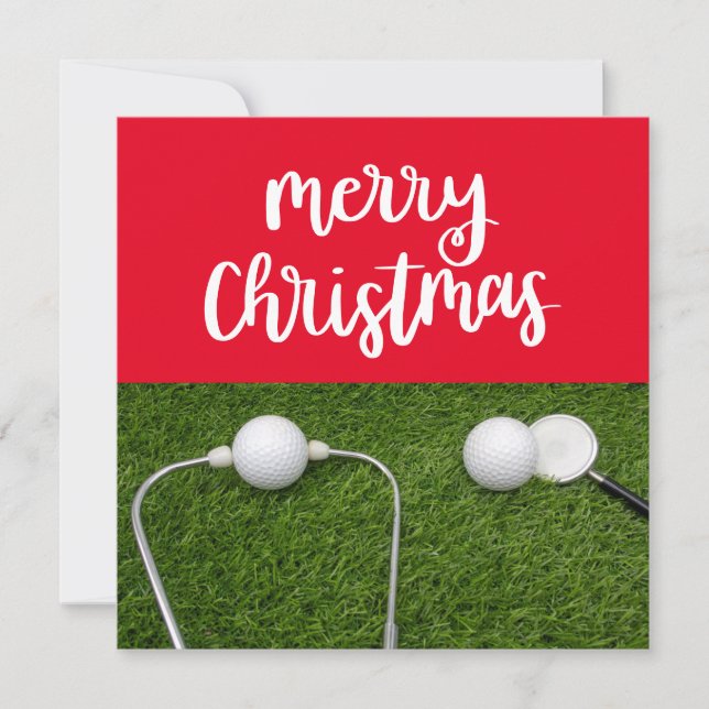 Bola de golfe com o Natal do Dr. Medical Golfer (Frente)
